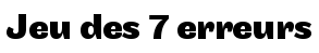 Jeu des 7 erreurs
