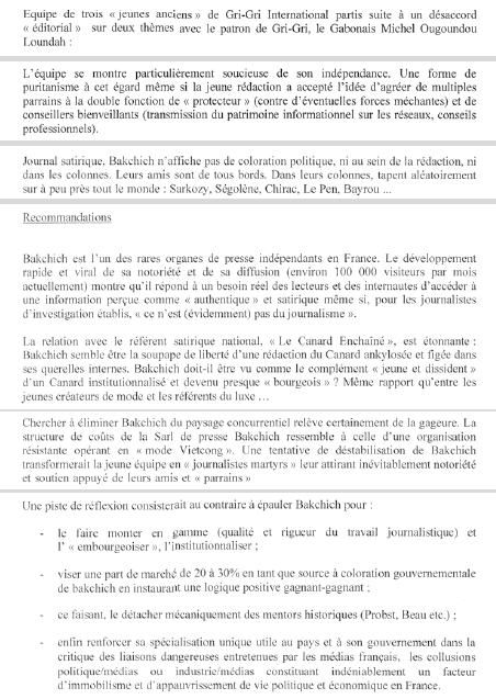 Extraits de la note remise à Claude Guéant par Salamandre début 2008 - JPG - 75.5 ko