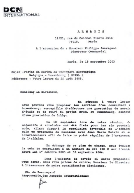 The DCNI “sold” their well introduced in Luxembourg middleman to get a boat market : Jean-Marie Boivin - JPG - 51.7 ko