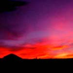 couche soleil volcan